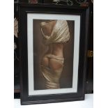 After Willi Kissmer (1951-2018), 'Weisse Wickel II', framed study of a girls bottom, signed, 59cm x