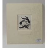 Eric Gill "Clothing" wood engraving signed no. 9 of 10, 8cm x 7cm, mounted