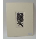 Eric Gill "Chalice", wood engraving signed, no. 20 of 20, 14cm x 7.5cm, mounted