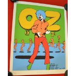 Martin Sharp, an "Oz" Australian cover poster issue 15, inscribed Richard Neville, 70cm x 55cm, limi