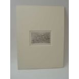 Eric Gill "Mary & The Christ Child", wood engraving, signed 34 of 50, 5cm x 9cm, mounted