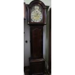 A Harrods mahogany long-case eight day chiming clock