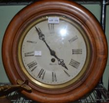 A wooden cased 19th century wall clock "Gannat"