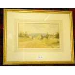 William Wells Quatremain a watercolour of Willersey signed and dated 1897