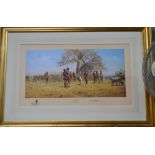 David Shepherd - The Masai limited edition print framed but not glazed 411/850 signed