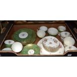 A tray containing a selection of Minton tea-wares