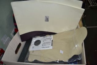 A box containing literature and ephemera relating to Bentley and Rolls Royce