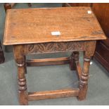 An oak joint stool