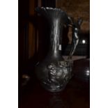 Continental Art-Nouveau metal jug 'Etain Garanti'