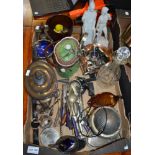 A box of mixed useful and collectible items