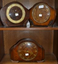 Three 20th century mantle clocks