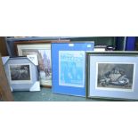 A small selection of framed and glazed prints - ex Felix Denis (6)
