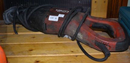 A Hilti WSR 1400-PE corded reciprocating saw