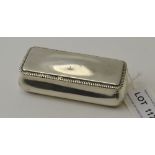 A Victorian rectangular silver ring box, of ogee form, the hinged cover with a gadrooned rim, Birmin