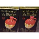 Ye Whisky of Ye Monks - two boxed 12-year old deluxe Scotch Whisky