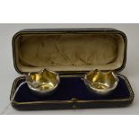 Jonathan Wilson Hukin, and John Thomas Heath, a pair of Victorian silver salts, London 1885, togethe