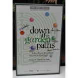 'Down the Garden Paths', framed play poster, signed & framed - The writer Anne Meara