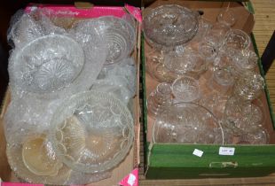 Two boxes of mixed domestic glasswares