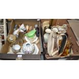 Two boxes of mixed domestic china glass etc