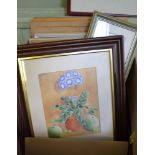 Jane L. Wells - poppy seed heads and seed heads opening, a pair of watercolours, signed, 17.5cm x 15