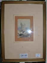 William Collins R.A - A small original watercolour framed and glazed very interesting inscription