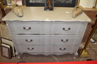 French grey three drawer chest