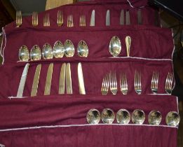 Hester Bateman design suite of silver plated table cutlery by Roberts & Belk