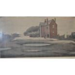 L S Lowry a signed limited edition print 'The lonely house' 26.5 x 50cm