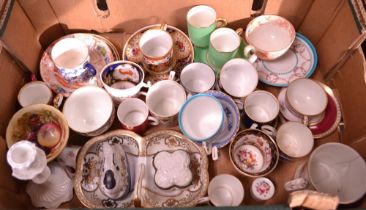 Cabinet cans, cups & saucers, together with other ceramics