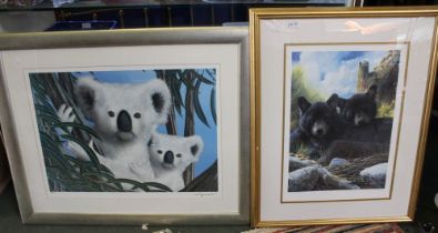 Two limited edition wildlife prints by Mike Muffins and Amneris Fernandez