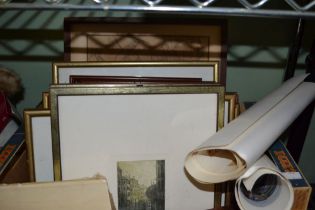 A crate of numerous and varied small size prints