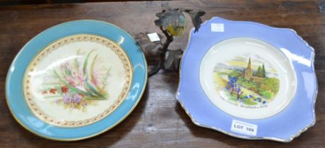 Royal Worcester Blue Tit and two collectors plates