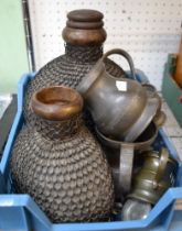 Pewter tankards and 'chain-mail' bottles