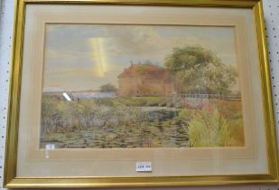 J Bedloe Goddard a watercolour of a mill 34 x 52cm signed