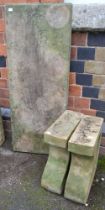 A reconstituted stone bench, 100cm x 40cm