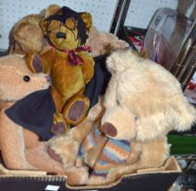 A box of collectors teddy bears to include famous brands - some dated