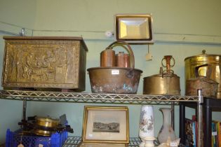 Selection of domestic copper and brasswares