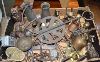Selection of domestic copper and brasswares