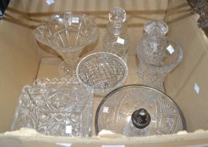 Two boxes of assorted glassware