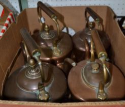 Shipston Registrar copper plaque and four kettles
