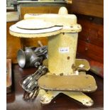 "Carlton" a set of personal weighing scales by Geo Salter and co. together with a meat grinder, hand