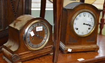 Two vintage mantel clocks