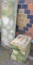 A reconstituted stone bench, 100cm x 40cm