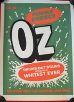 An "Oz no.29" reproduction cover poster "Female Energy" 74 x 55 not signed