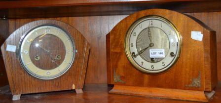 Two Art Deco mantel clocks