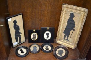 A selection of predominantly 19th century silhouettes, to include full length
