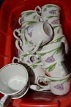 Villeroy & Boch "Amapola" coffee cups, and saucers