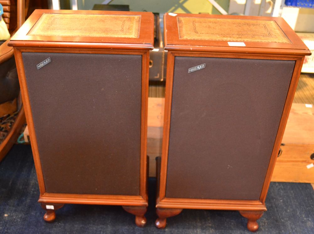 'Hacker' a pair of mahogany cased stereo speakers - Image 2 of 2