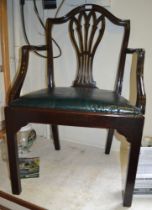 Hepplewhite 18th century mahogany chair with drop-in seat