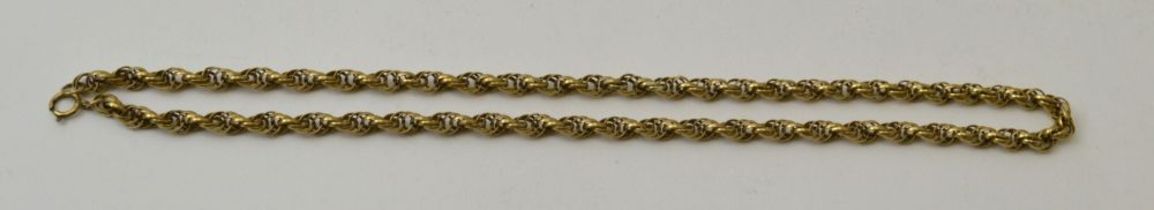 A 9ct gold neck chain, 39cm long, 12g